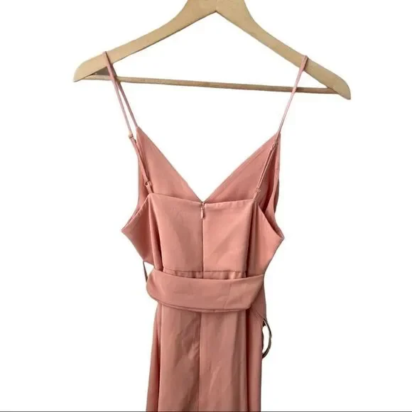 Shona Joy Zelda Dress With Ring in Dusty Pink - Picture 8 of 9